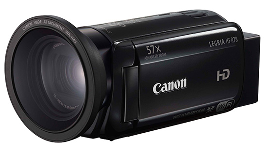 Canon Legria HF R78 se širokoúhlou předsádkou