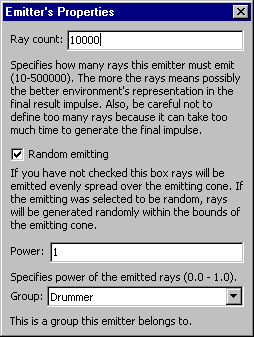 Emitter's properties