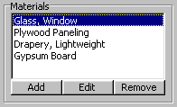 Materials window