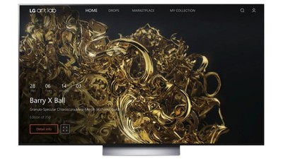 LG přináší podporu zobrazení i nákupu NFT na své TV bez blockchainu