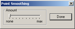 point smoothing dialog