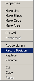 record position on emitter context menu