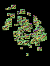 big shape image on small particles