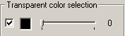 A transparent color is selected