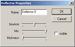 deflector properties dialog