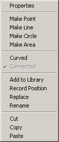 emitter context menu showing emitter shapes