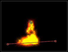 particles hitting deflector