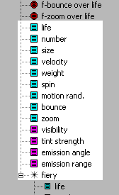 remaining free emitter properties in hierarchy